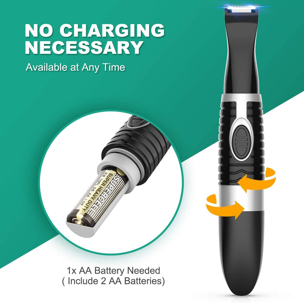 Elfirly Dog Grooming Clippers,Cordless Small Pet Hair Trimmer,Low Noise for Trimming Dog's Hair Around Paws, Eyes, Ears, Face, Rump-Black
