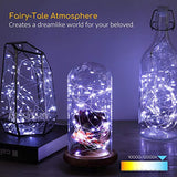4 Pack Fairy Lights Fairy String Lights Battery Operated Waterproof 8 Modes Remote Control 50 Led String Lights 16.4ft Silver Wire Firefly lights for Bedroom Wedding Festival Decor (Cool White) ¡