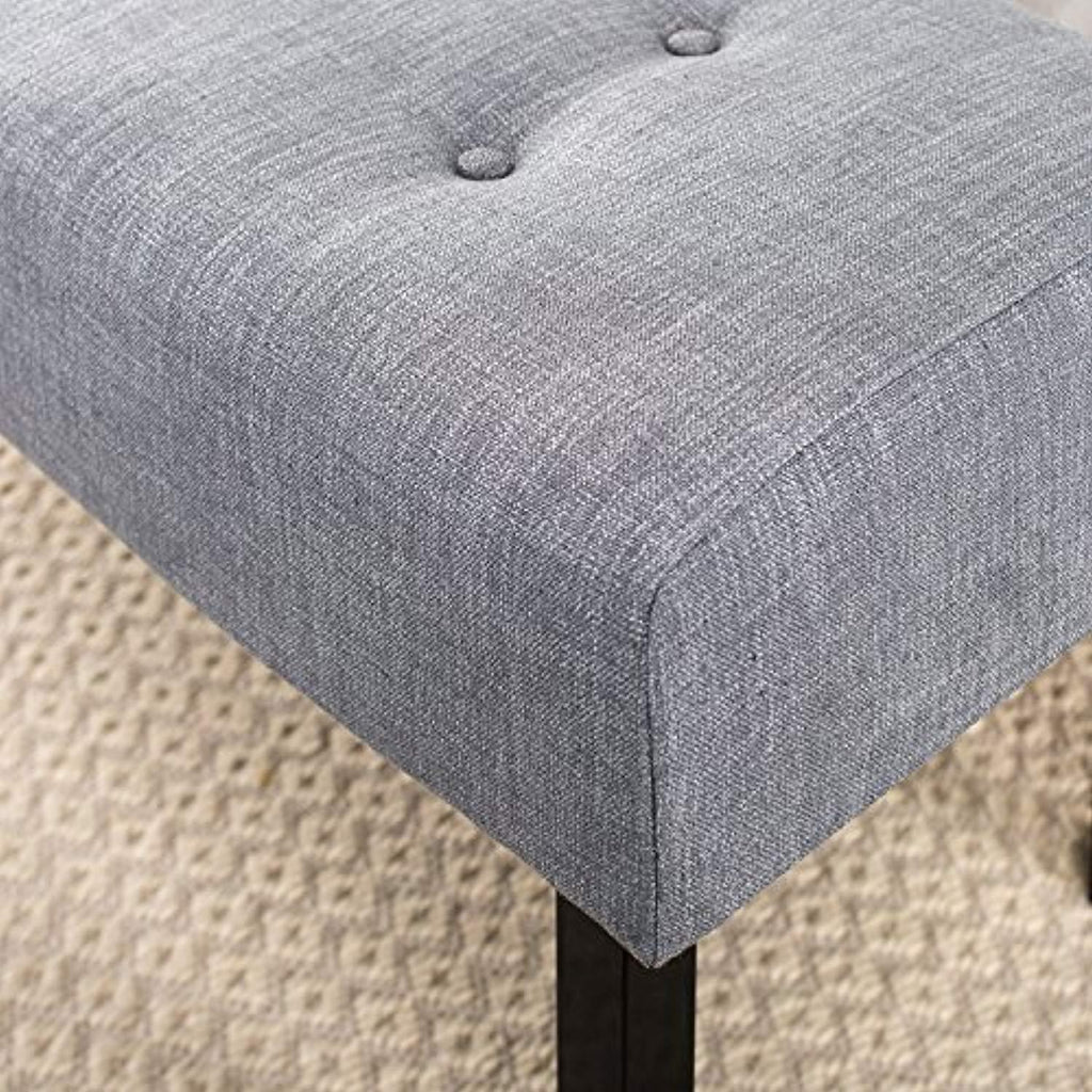 Zinus Memory Foam Tufted Upholstered Bed Bench