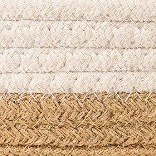 Goodpick 2pack Cotton Rope Basket - Woven Storage Basket - 9.8" x 8.7" x 2.8" Small Rope Baskets for Kids Home Decor Toy Basket Organizer - Desk Basket Containers for Jewellery, Keys - Hemp Rope Bowl