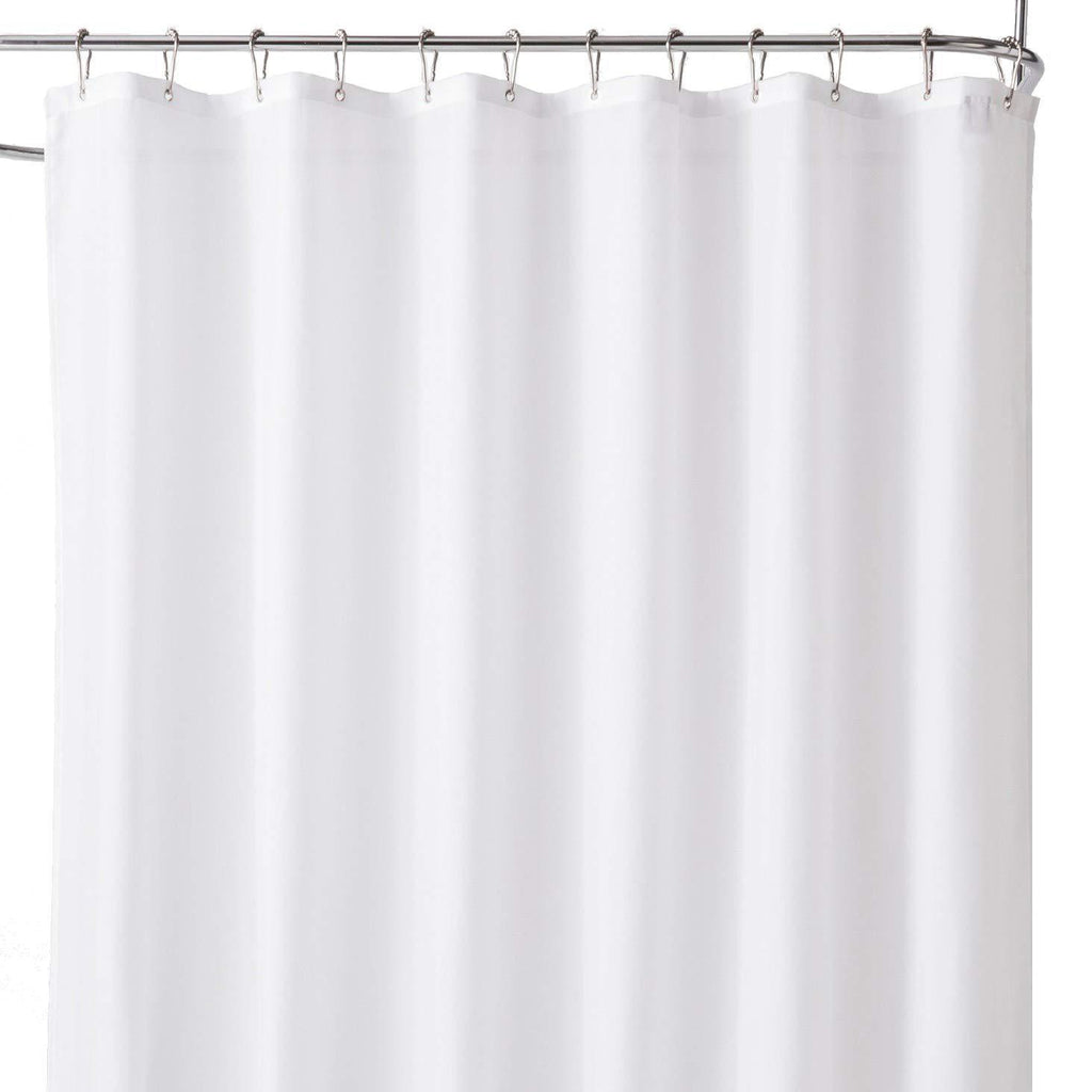 TreeLen Hotel Collection Shower Curtain Liner, Eco-Friendly PEVA Plastic 10Gauge 72" x 72" Shower Curtain Liner with Magnets, Weighted,Waterproof, White