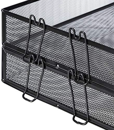 Veesun Two-Tier Stackable File Paper Tray Desk Organizer
