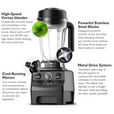 Vanaheim GB64 Professional Blender 1450W,64Oz Container,Variable Speed,Built-in Timer,Self Cleaning,Powerful Blade for Easily Crushing Ice, Smoothies,Frozen Dessert, Black