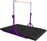 Z Athletic Adjustable Kip Bar and Gym Mat for Children's In Home Gymnastics Multiple Sizes and Colors