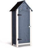 MCombo Outdoor Storage Cabinet Tool Shed Wooden Garden Shed Organizer Wooden Lockers with Fir Wood (70