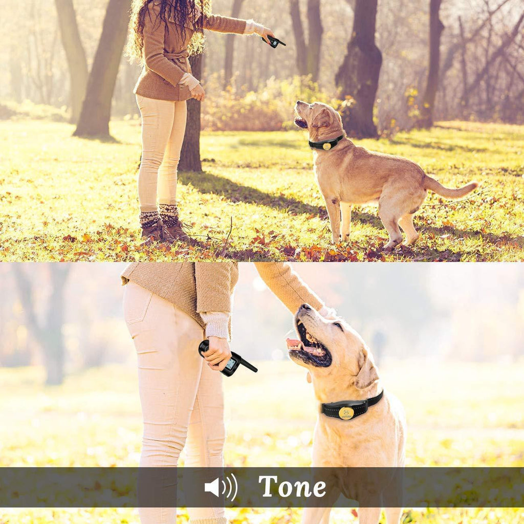 Peteme Dog Training Collar Rechargeable with Beep/Vibra/Electric Shock ,100% Waterproof Training Collar, Up to 1200Ft Remote Shock Electric Collar