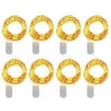 Ustellar 10ft 30 Micro Starry LED String Lights, Waterproof Fairy Silver Wire Lights, Moon Lights Battery Operated (Included), For DIY Wedding, Party, Table Decorations, Cool White, 8 Pack