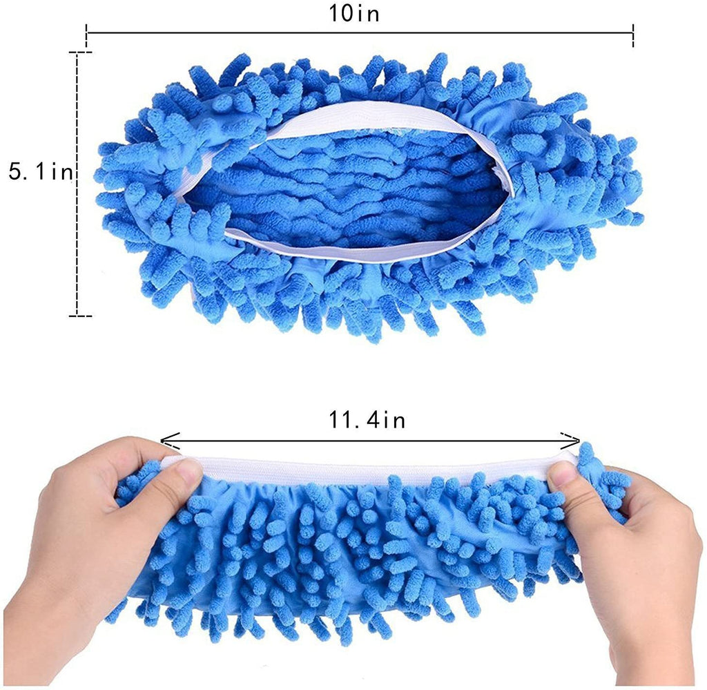 AIFUSI Mop Slippers Shoes Cover Microfiber Dust Mop Slippers Cleaning Floor House for Bathroom,Office,Kitchen, 5 Pairs/10 Piece Green/Blue/Yellow/Pink/Purple