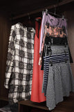 6-Tier Skirt Hangers,Space Saving Pants Hangers Sturdy Multi-Purpose Stainless Steel Pants Jeans Slack Skirt Hangers with Clips Non-Slip Closet Storage Organizer(3pack