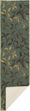 Ottomanson Otto Home Contemporary Leaves Design Modern Area Rug Hallway Runner, 2'7" X 9'10", Sage Green/Aqua Blue