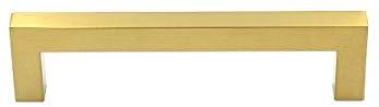 goldenwarm Gold Cabinet Pulls Square Kitchen Hardware Handles 10 Pack - LSJ12GD160 Brushed Brass Pulls for Cabinets Closet Square Cupboard Bathroom Desk Door Knobs 6-1/4in(160mm) Hole Centers