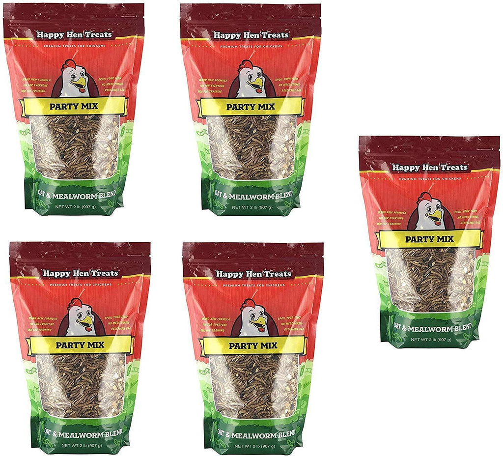 Happy Hen Treats Party Mix Mealworm and Oats, 2-Pound