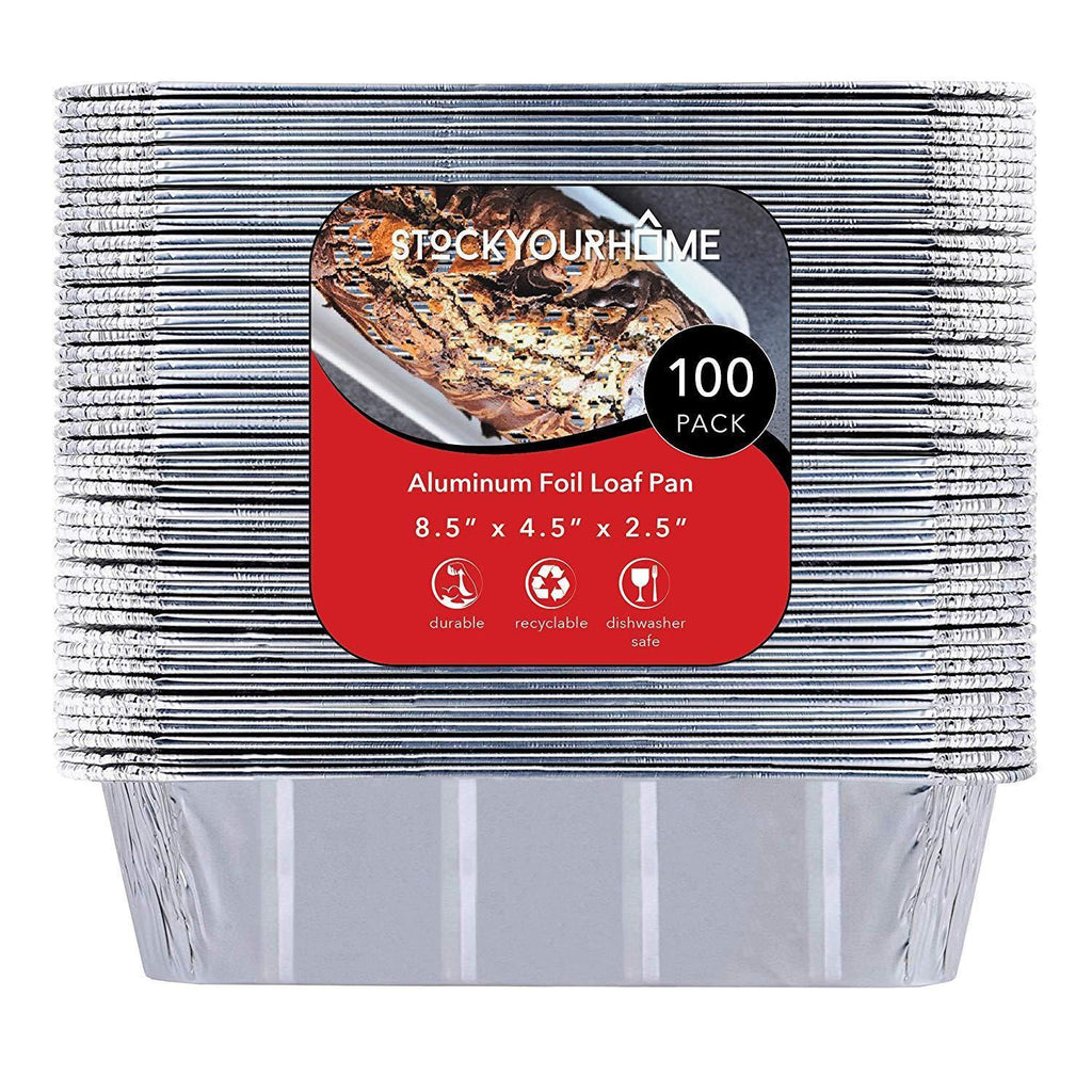 1 lb Aluminum Foil Loaf Pans (30 Pack) - Disposable Mini Size Bread and Cake Pan Great for Restaurant, Party, BBQ, Catering, Baking, Cooking, Heating, Storing, Prepping Food – 6” x 3.5” x 2”