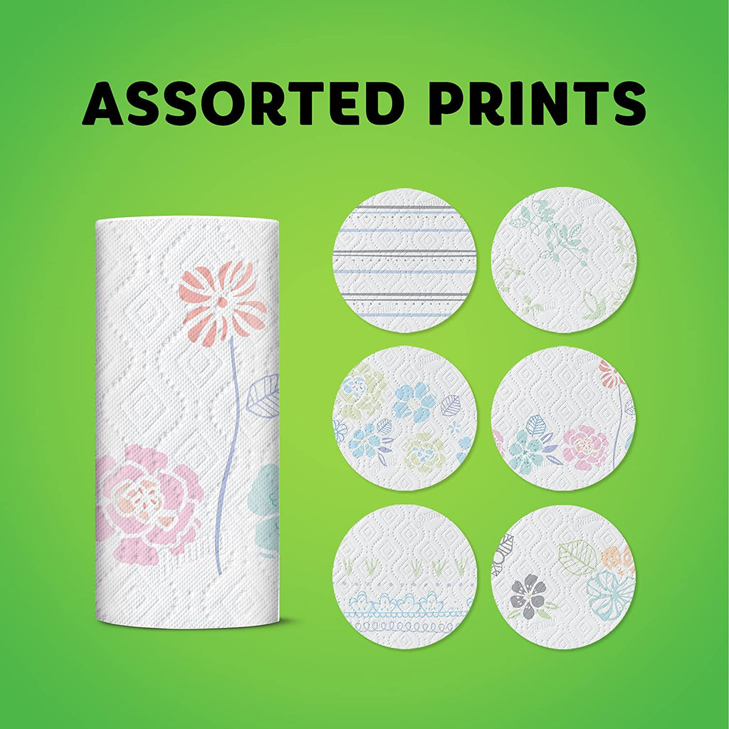 Bounty Select-A-Size Paper Towels, Print, 6 Double Rolls = 12 Regular Rolls (Packaging May Vary)