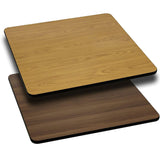 Reversible Laminate Table Top Finish: Black/Mahogany, Size: 36