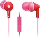Panasonic ErgoFit In-Ear Earbud Headphones RP-HJE120-K (Black) Dynamic Crystal Clear Sound, Ergonomic Comfort-Fit