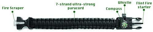 X-Plore Gear Emergency Paracord Bracelets | Set of 2| The Ultimate Tactical Survival Gear| Flint Fire Starter, Whistle, Compass & Scraper | Best Wilderness Survival-Kit for Camping/Fishing & More