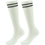 Youth Soccer Socks Fasoar Teens Knee High Football Socks Long Striped Rugby Tube Socks 2/6/10 Pairs