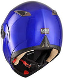 AHR Full Face Flip up Modular Motorcycle Helmet DOT Approved Dual Visor Motocross Blue M