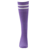 Youth Soccer Socks Fasoar Teens Knee High Football Socks Long Striped Rugby Tube Socks 2/6/10 Pairs