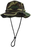 Summer Bucket Cap, Sun Hat Chinstrap, Outdoor Hunting Fishing Safari Boonie Hat