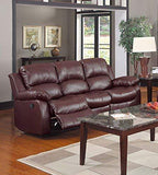 Homelegance Resonance 83" Bonded Leather Double Reclining Sofa, Brown