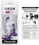 Panasonic ErgoFit In-Ear Earbud Headphones RP-HJE120-K (Black) Dynamic Crystal Clear Sound, Ergonomic Comfort-Fit