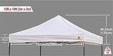 ABCCANOPY Pop Up Canopy Replacement Top Cover 100% Waterproof Choose 18+ Colors (Top White)