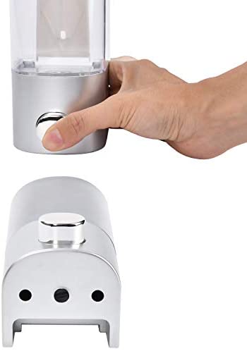 AIFUSI Soap Dispenser Wall Mount, Hand Liquid Shampoo Shower Gel Dispenser Manual Commercial Lotion Container for Bathroom Kitchen Office（15.2oz）
