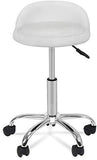 Adjustable Hydraulic Rolling Swivel Salon Stool Chair Tattoo Massage Facial Spa Stool Chair with Back Rest (PU Leather Cushion) (1PCS)