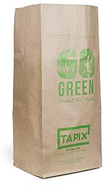 Tapix Lawn and Leafs Bags 30 Gallon • Lawn & Leaf Refuse Bags • Environmental Friendly Leaf Bags Paper (24 Count)