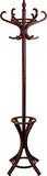 Headbourne 8000 Floor Standing Hat and Coat Rack with Umbrella Stand, Wood with Dark Walnut Paint Finish