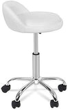 Adjustable Hydraulic Rolling Swivel Salon Stool Chair Tattoo Massage Facial Spa Stool Chair with Back Rest (PU Leather Cushion) (1PCS)