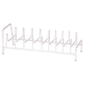 Rocky Mountain Goods Lid Rack for Pots and Pans - Kitchen Lid Rack Organizer - Holds up to 8 Lids - White Rustproof finish - Rubberized grip feet