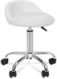 Adjustable Hydraulic Rolling Swivel Salon Stool Chair Tattoo Massage Facial Spa Stool Chair with Back Rest (PU Leather Cushion) (1PCS)