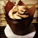 TribeCrew Brown Tulip Style Baking Cups, Medium, Sleeve of 200 perfect for baking muffins or cupcakes