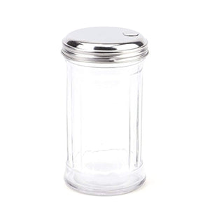 Tebery 4 Pack Stainless Steel Flip Cap Glass Sugar Dispenser/Pourer/Shaker,12 ounce