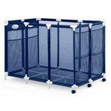 Modern Blue Pool Storage Bin - XX-Large | Perfect Contemporary Nylon Mesh Basket Organizer For Your Goggles, Beach Balls, Floats, Swim Toys & Accessories | Air Dry Items Quickly & Easily Roll The Mesh Storage Bins To Your Home Garage or Shed