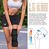 CAMBIVO 2 Pack Knee Brace, Knee Compression Sleeve Support for Running, Arthritis, ACL, Meniscus Tear, Sports, Joint Pain Relief and Injury Recovery