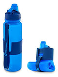 Nomader Collapsible Water Bottle - Leak Proof Twist Cap - BPA Free, 22 oz