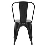 POLY & BARK EM-112-BLK-X4 Trattoria Side Chair in in Black (Set of 4)
