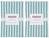 KAF Home Mixed Flat & Terry Kitchen Towels | Set of 6 18 x 28 Inches | 4 Flat Weave Towels for Cooking and Drying Dishes and 2 Terry Towels, for House Cleaning and Tackling Messes and Spills (Teal)