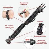 A2S Protection Paracord Bracelet K2-Peak – Survival Gear Kit with Embedded Compass, Fire Starter, Emergency Knife & Whistle EDC Hiking Gear- Camping Gear
