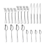 Flatware Set, 20-piece Silverware Cutlery Set with Serving Pieces, Heavy-duty Stainless Steel Utensils, Include Knife/Fork/Spoon, Mirror Finish, Dishwasher Safe, Service for 4 (Silver)