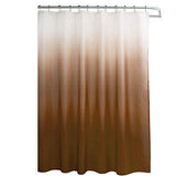 Creative Home Ideas Ombre Textured Shower Curtain with Beaded Rings, Dark Grey