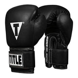 Title Boxing Boss Black Leather Bag Gloves