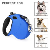 Pro Retractable Dog Leash, 16ft Dog Walking Leash for Large Medium Small Dogs up to 110 lbs, Tangle Free, Soft Hand Grip, Reflective Ribbon Cord, One Button Brake & Lock - Black