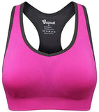 BAOMOSI Women's Seamless Racerback Sports Bra High Impact Support Yoga Gym Workout Fitness