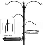 Premium Bird Feeding Station Kit, 22" Wide x 92" Tall (82" Above Ground Height), A Multi Feeder Hanging Kit and Bird Bath for Attracting Wild Birds by AshmanOnline