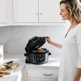 Ninja Foodi 7-in-1 Programmable Pressure Fryer, Slow Multi Cooker with TenderCrisp Technology, 5 Pot, 3-qt. Air Fry Basket (OP101), 5-Quart, Black/Gray